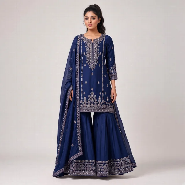 Magenta Sharara Suit thumbnail