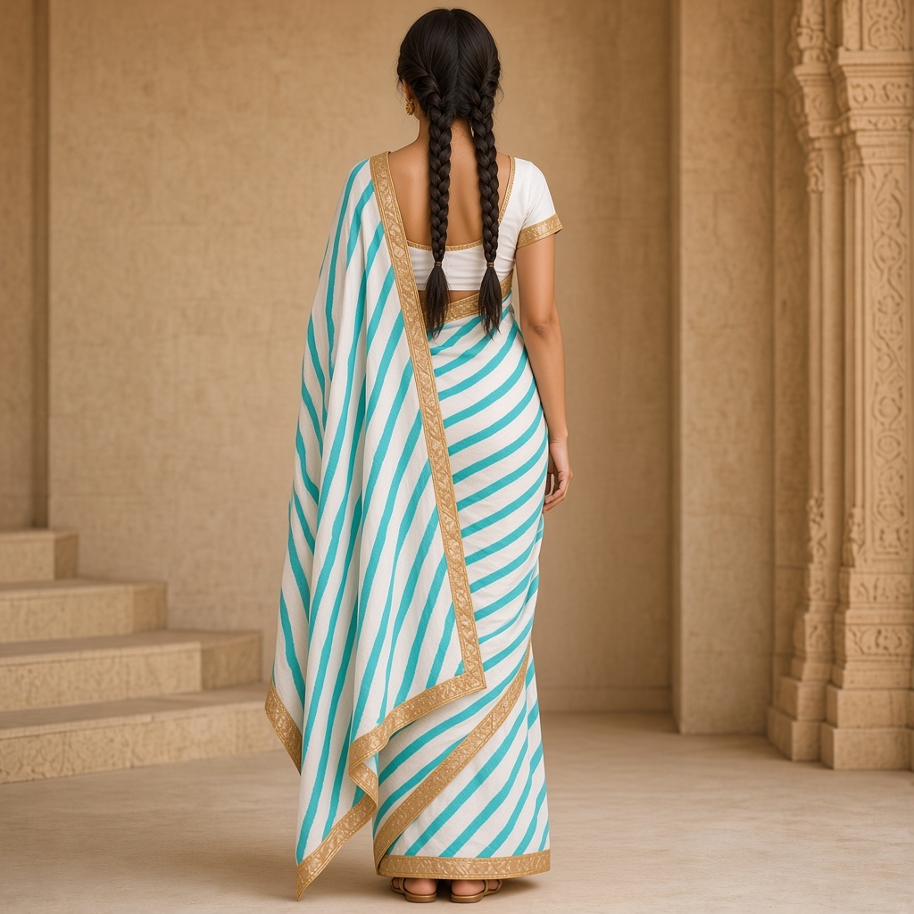Marigold Leheriya Saree