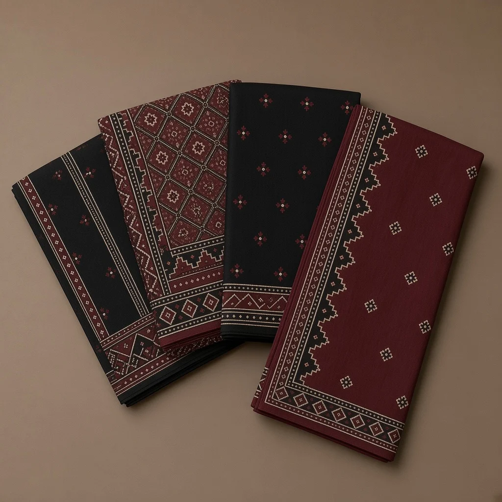 Maroon Ajrakh Dress Material