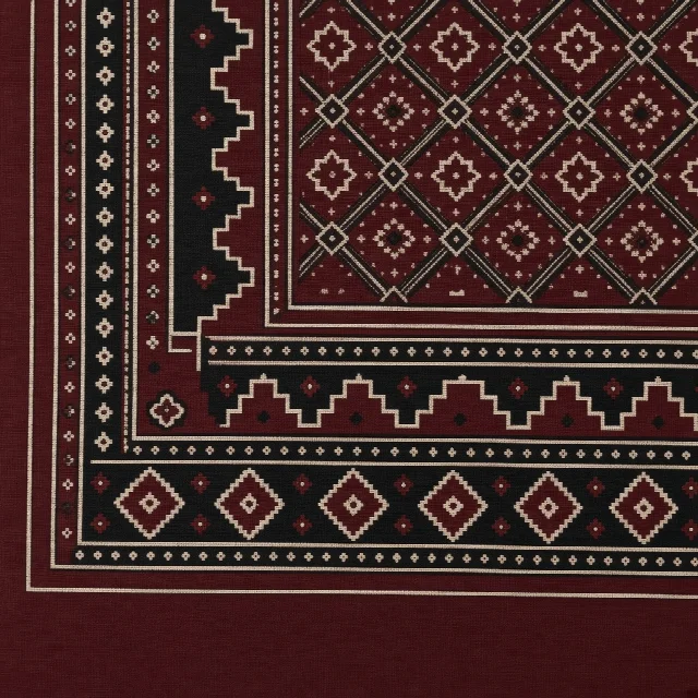 Maroon Ajrakh Dress Material