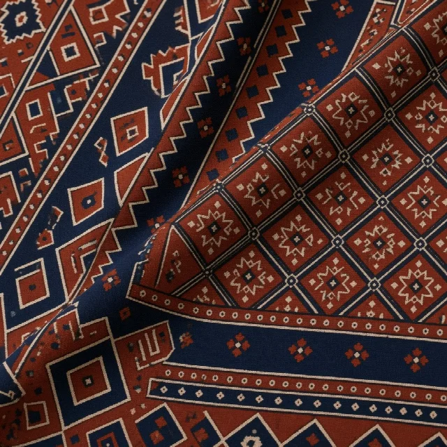 Maroon Ajrakh Dress Material thumbnail