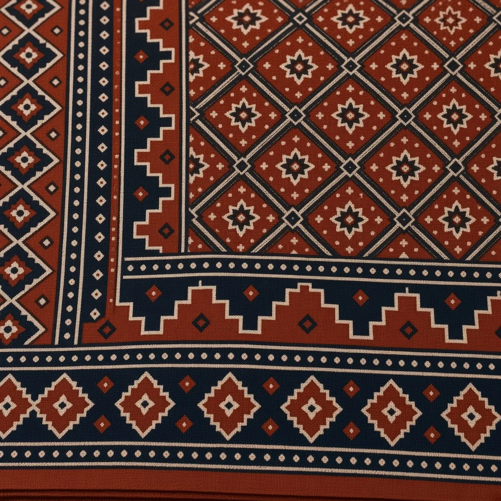 Maroon Ajrakh Dress Material