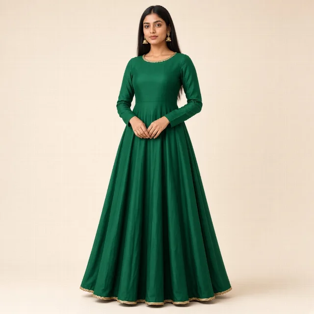 Maroon Anarkali Floor Gown thumbnail