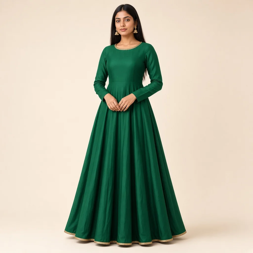 Maroon Anarkali Floor Gown