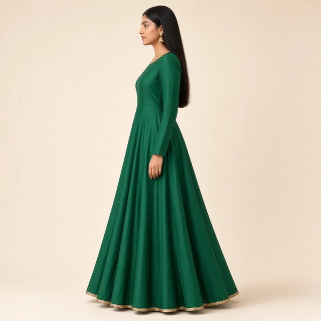 Maroon Anarkali Floor Gown thumbnail