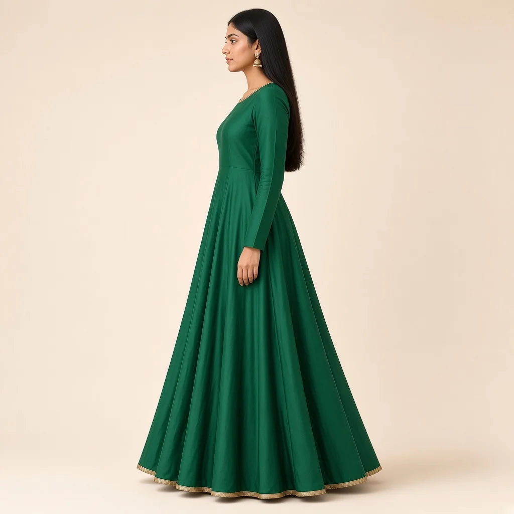 Maroon Anarkali Floor Gown