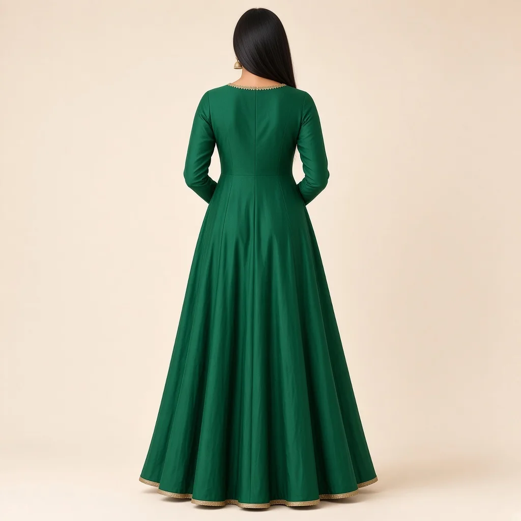 Maroon Anarkali Floor Gown