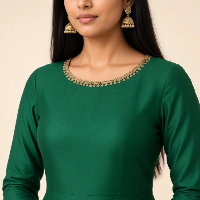 Maroon Anarkali Floor Gown thumbnail