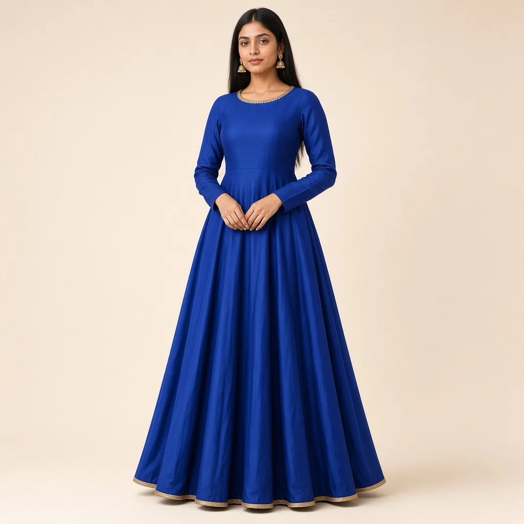 Maroon Anarkali Floor Gown
