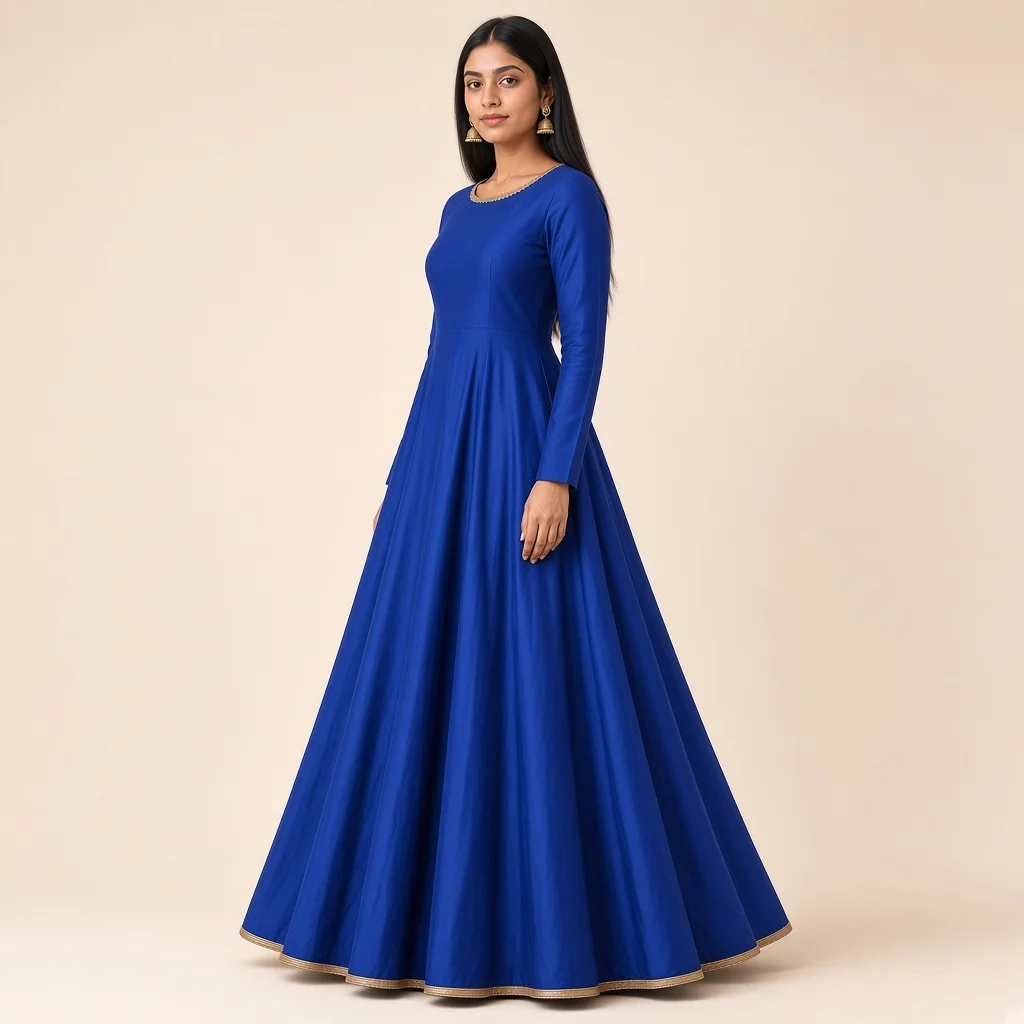 Maroon Anarkali Floor Gown