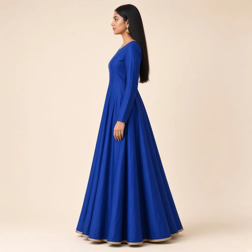 Maroon Anarkali Floor Gown