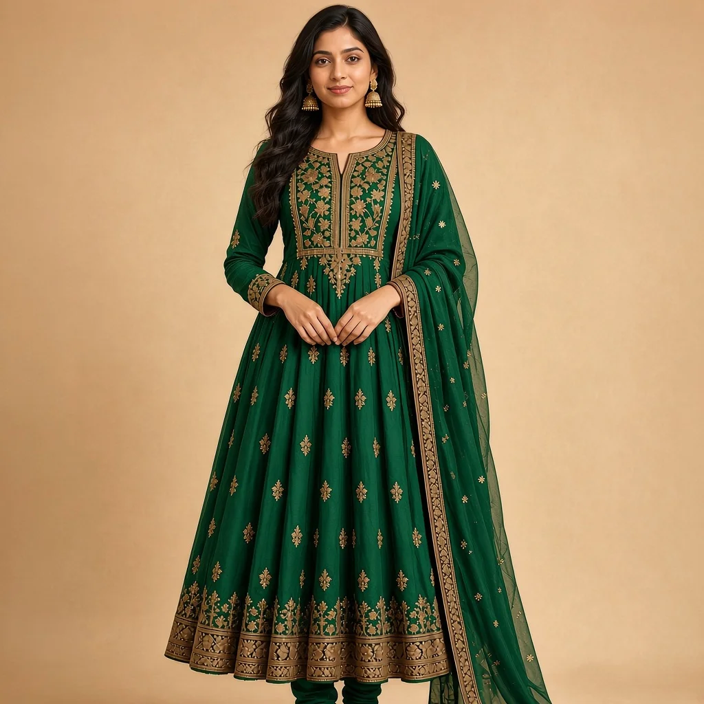 Maroon Anarkali Salwar Suit