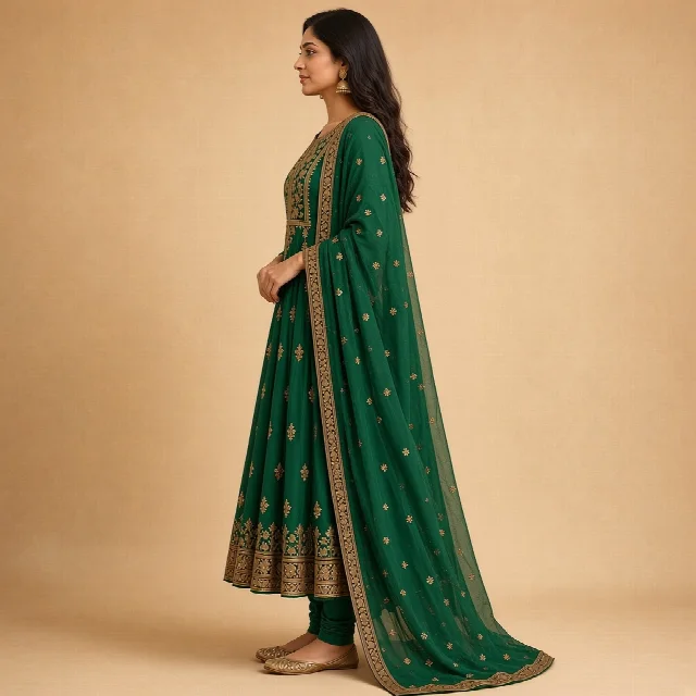 Maroon Anarkali Salwar Suit thumbnail