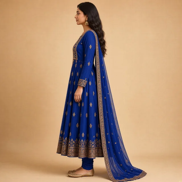 Maroon Anarkali Salwar Suit thumbnail