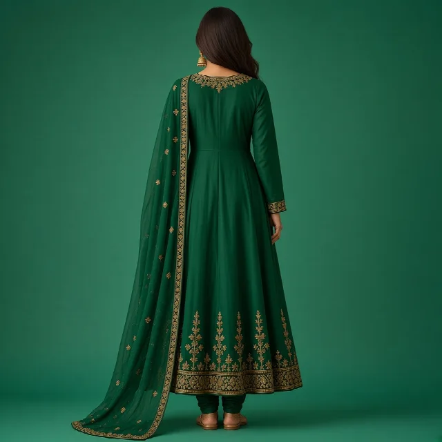 Maroon Anarkali Suit Set thumbnail