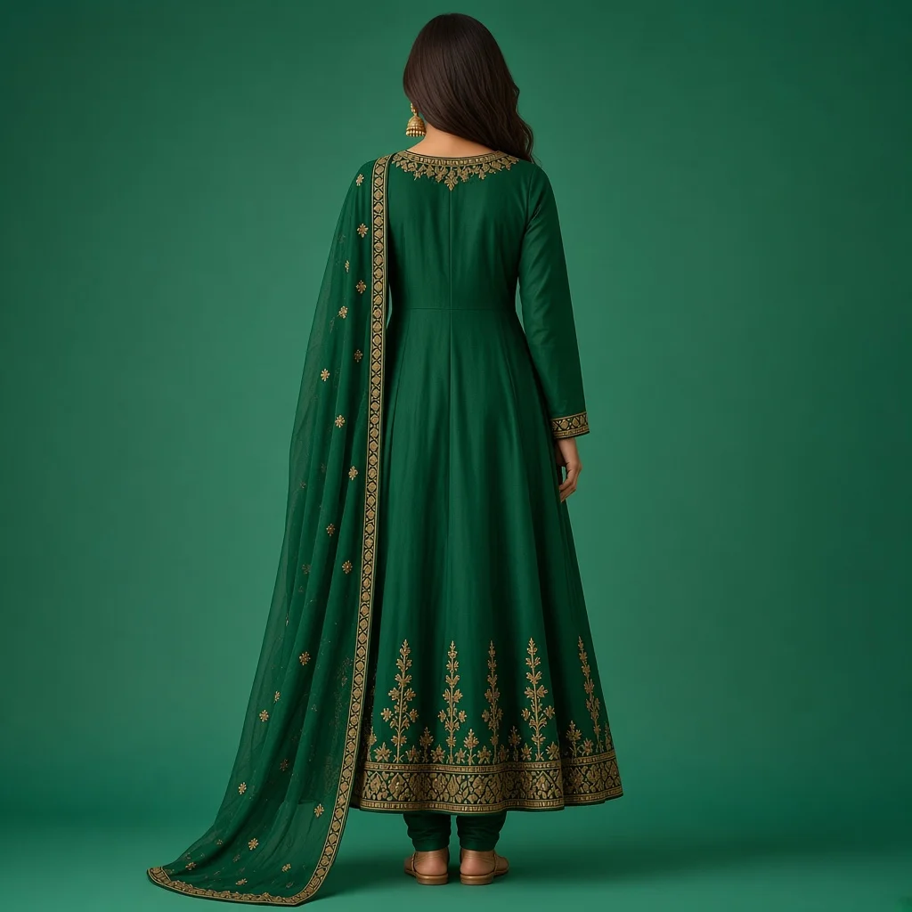 Maroon Anarkali Suit Set