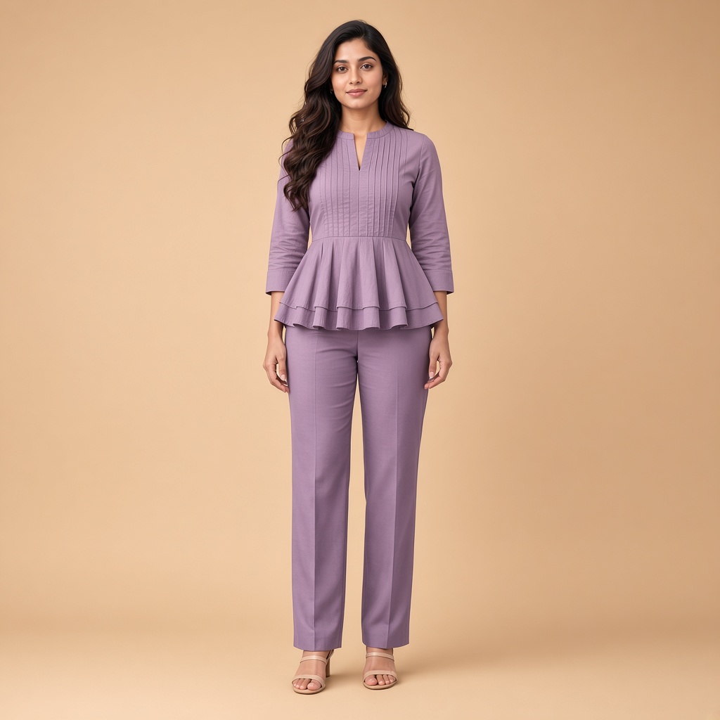 Mauve Peplum Kurti