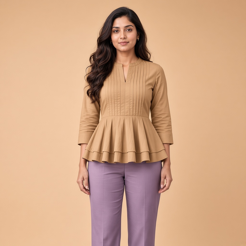 Mauve Peplum Kurti