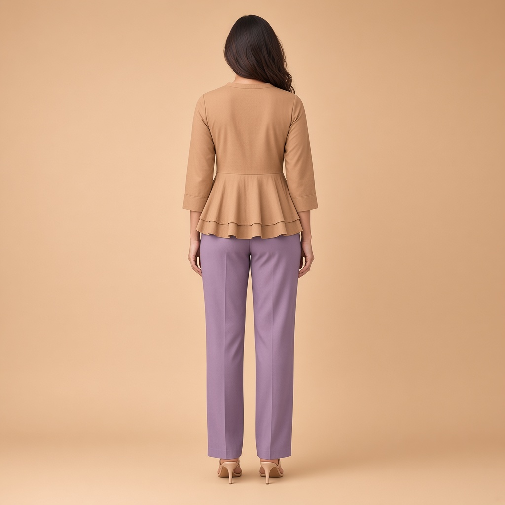 Mauve Peplum Kurti