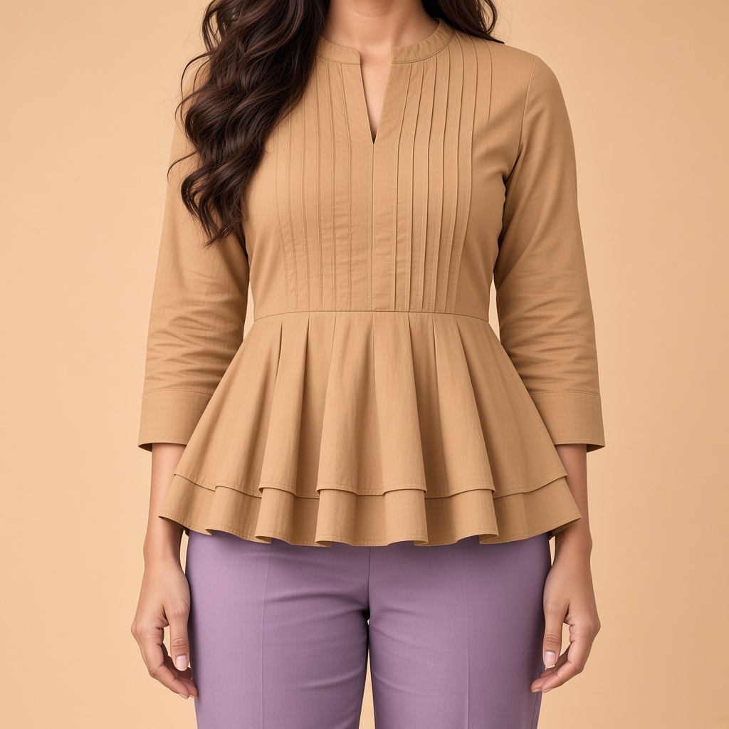 Mauve Peplum Kurti