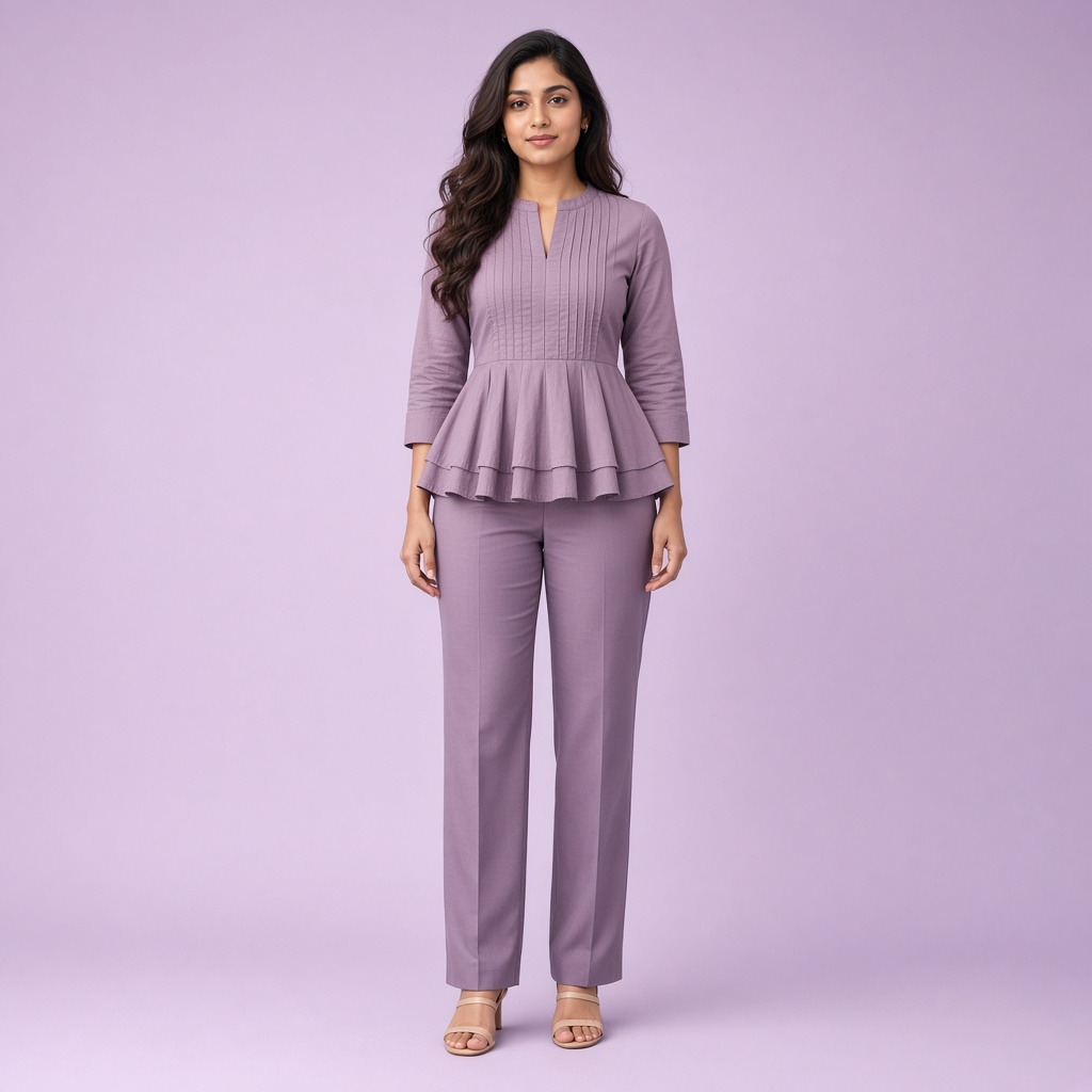 Mauve Peplum Kurti