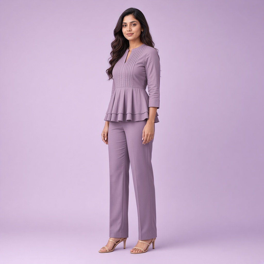 Mauve Peplum Kurti