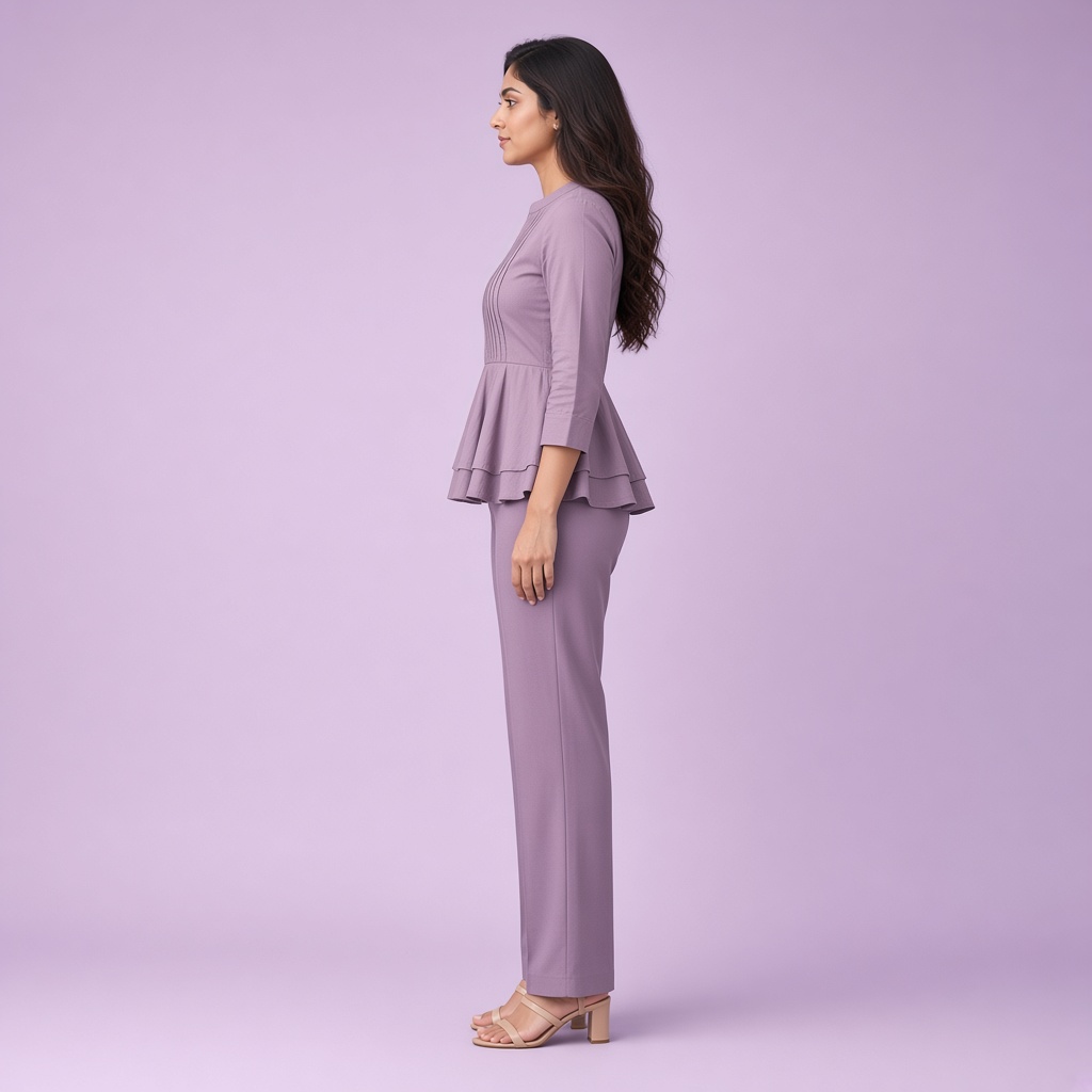 Mauve Peplum Kurti