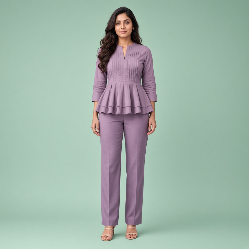 Mauve Peplum Kurti