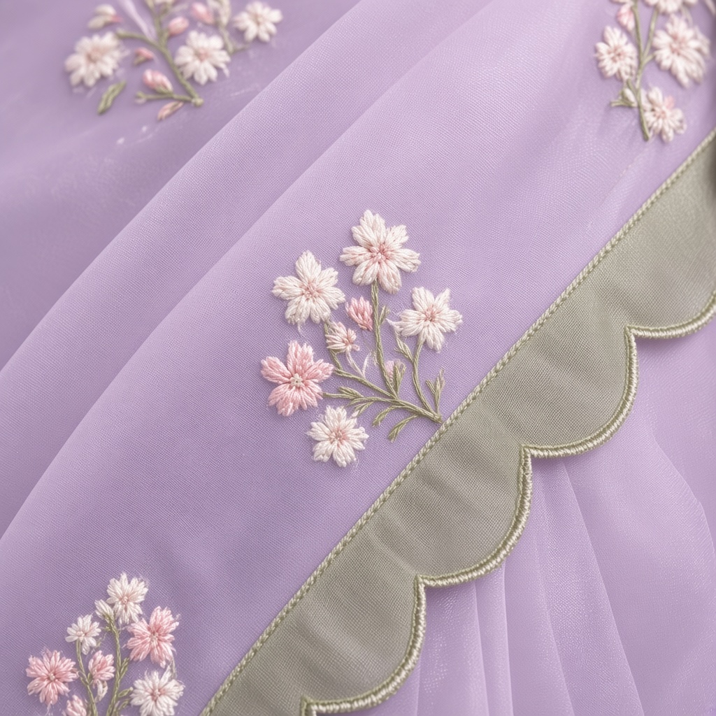 Meadow Floral Organza Saree