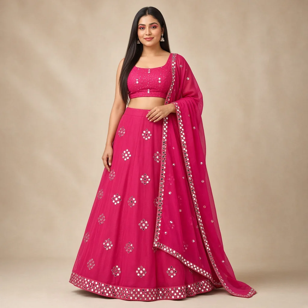 Mirror Bloom Festive Lehenga