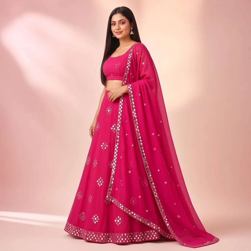 Mirror Bloom Festive Lehenga