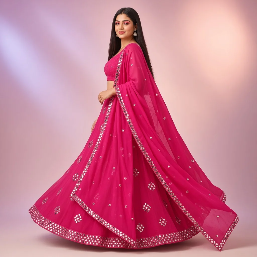 Mirror Bloom Festive Lehenga