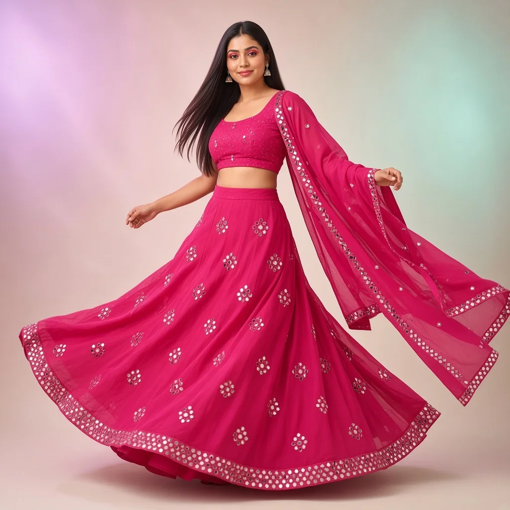 Mirror Bloom Festive Lehenga