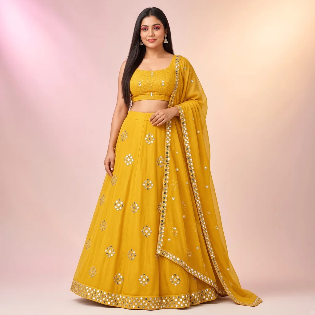 Mirror Bloom Festive Lehenga