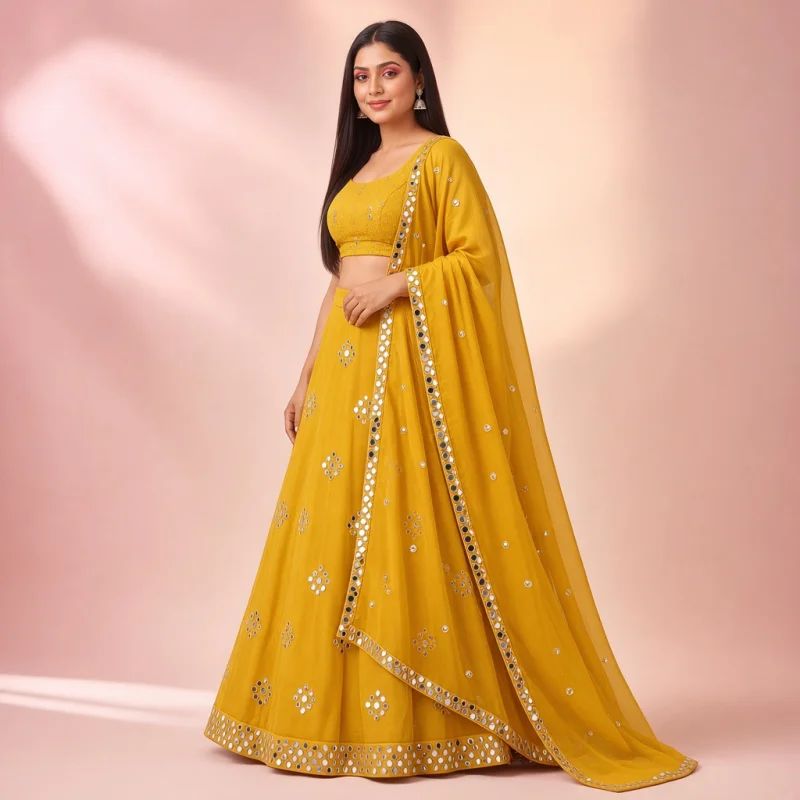 Mirror Bloom Festive Lehenga thumbnail