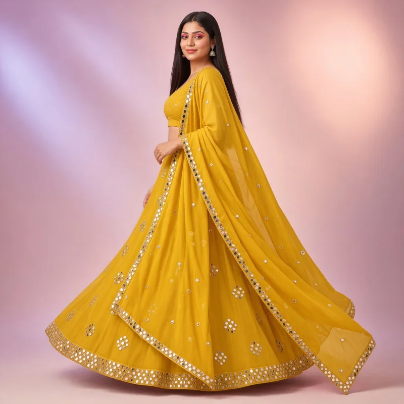 Mirror Bloom Festive Lehenga thumbnail
