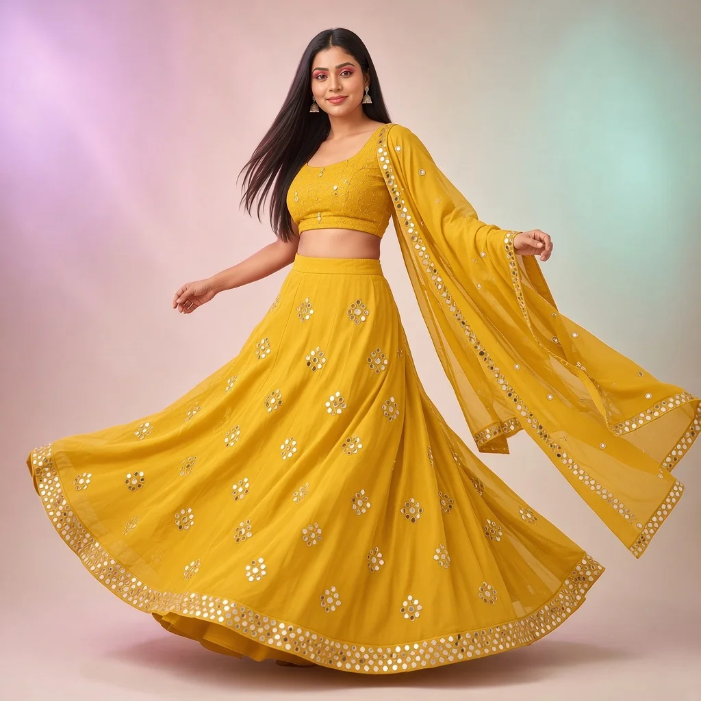 Mirror Bloom Festive Lehenga