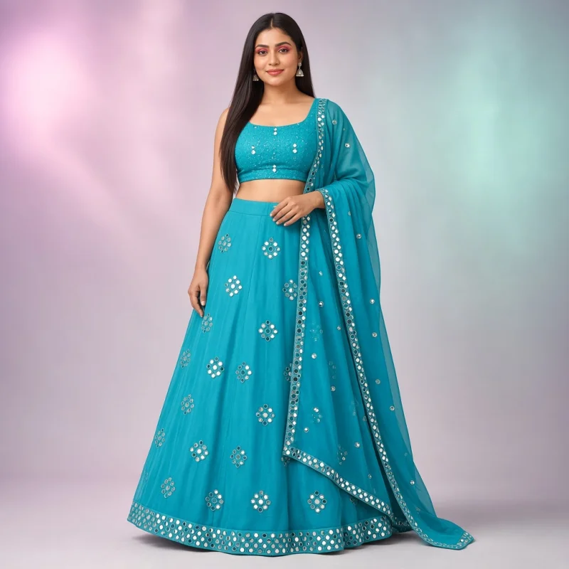 Mirror Bloom Festive Lehenga thumbnail