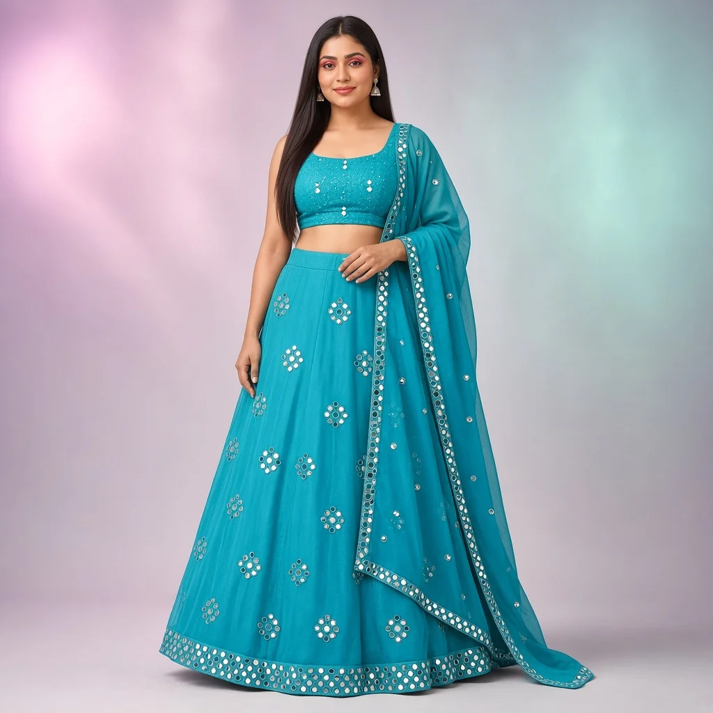 Mirror Bloom Festive Lehenga