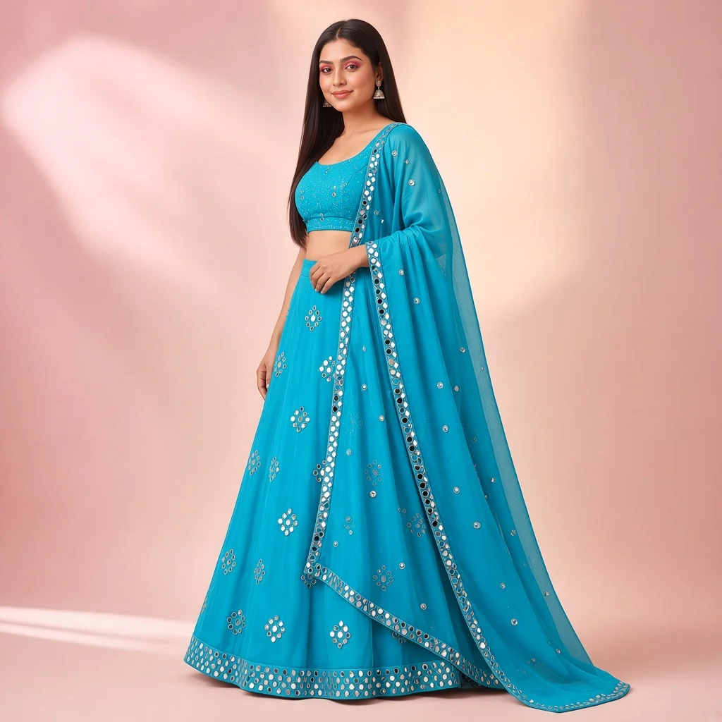 Mirror Bloom Festive Lehenga
