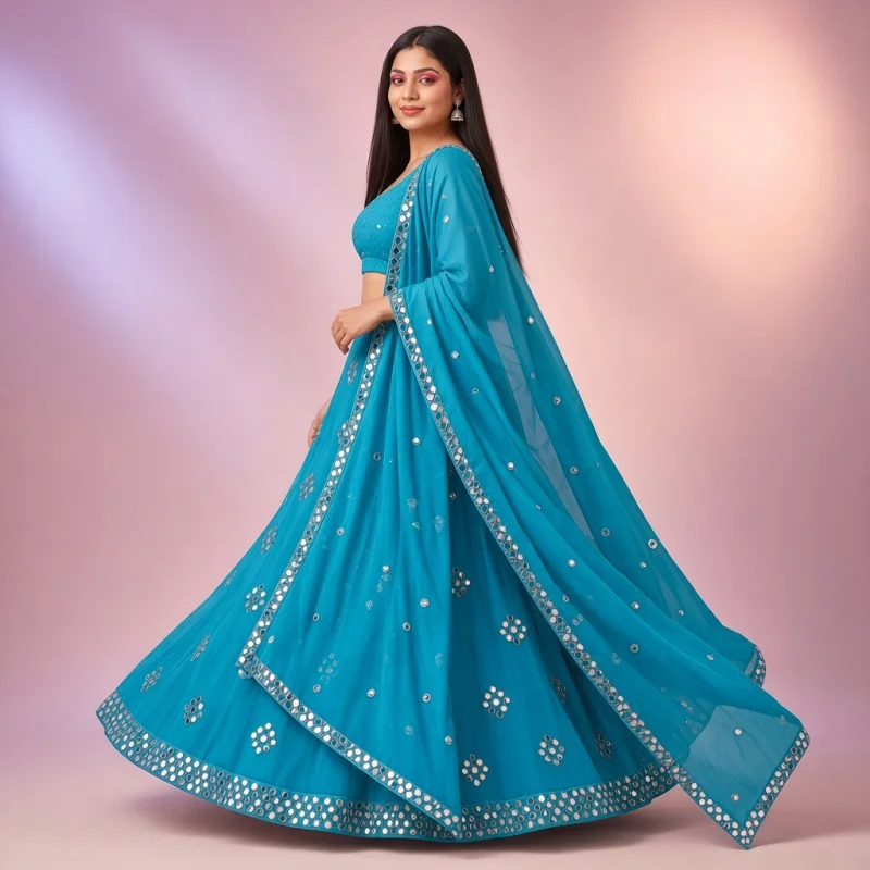 Mirror Bloom Festive Lehenga thumbnail