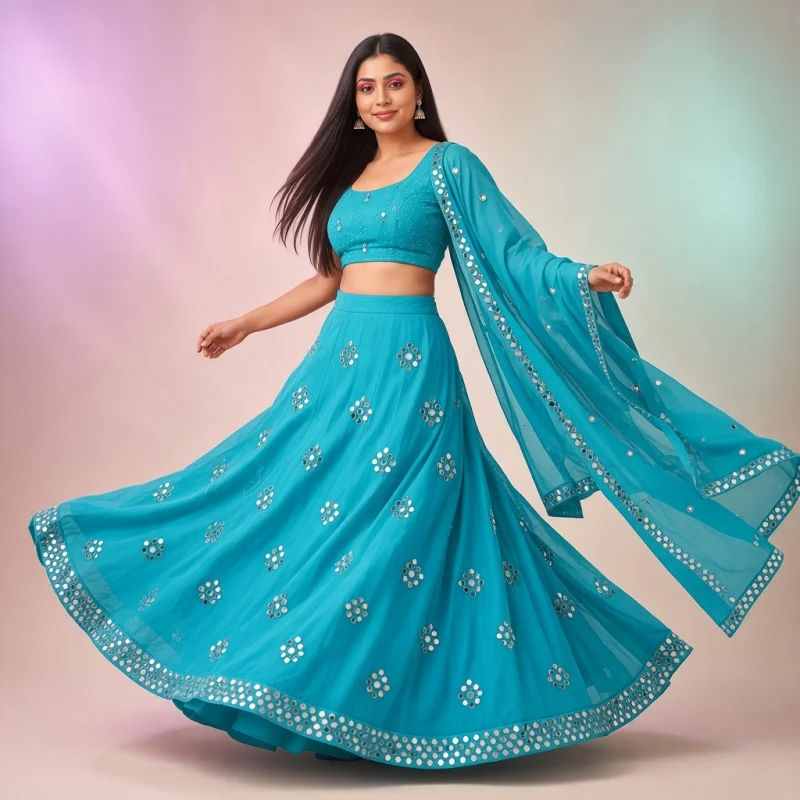 Mirror Bloom Festive Lehenga thumbnail