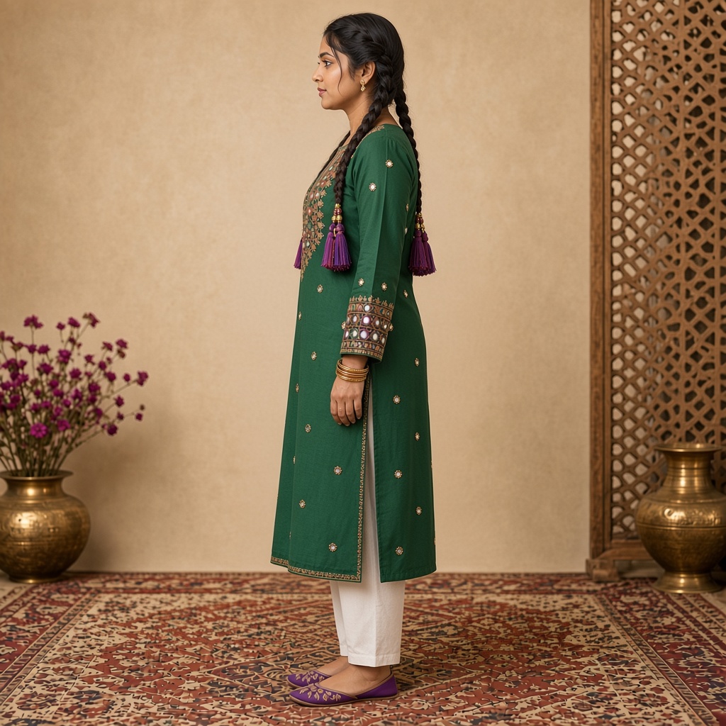 Mirror-Work Festive Kurti