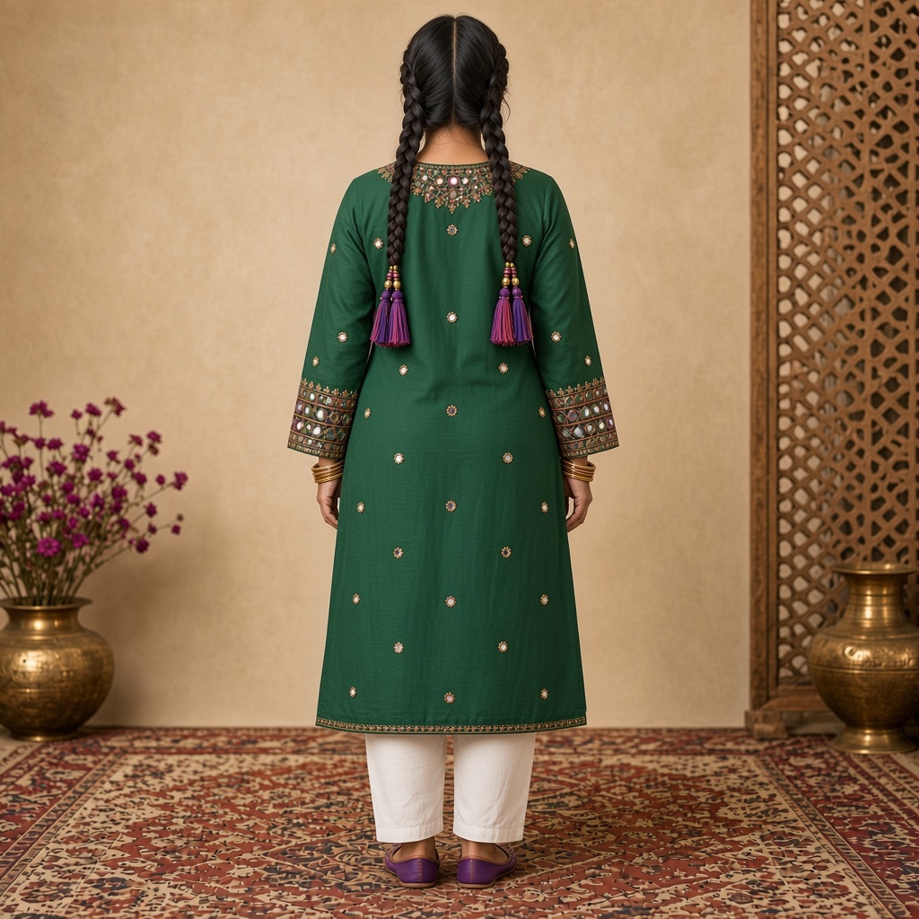 Mirror-Work Festive Kurti