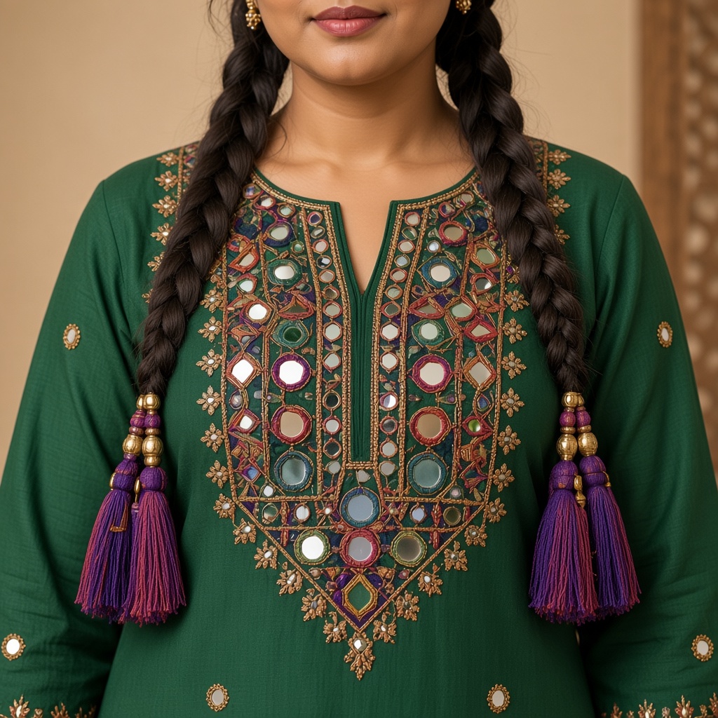 Mirror-Work Festive Kurti