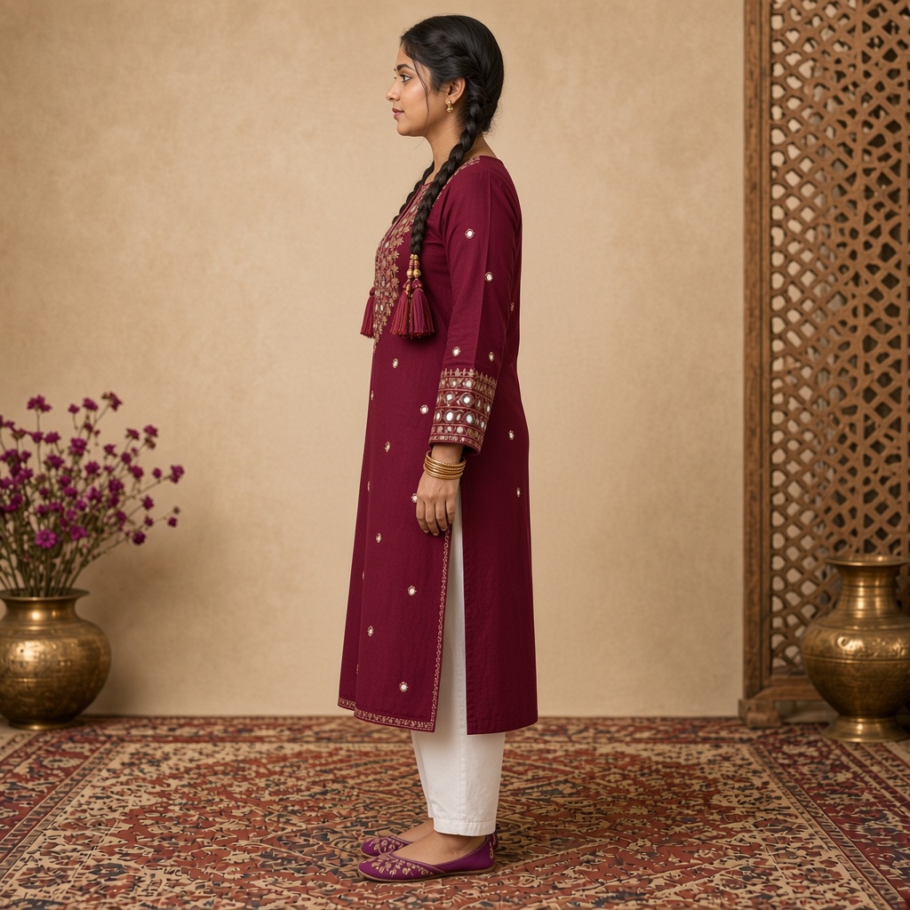 Mirror-Work Festive Kurti