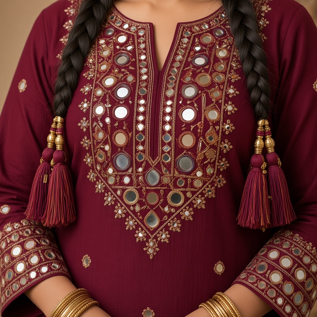 Mirror-Work Festive Kurti