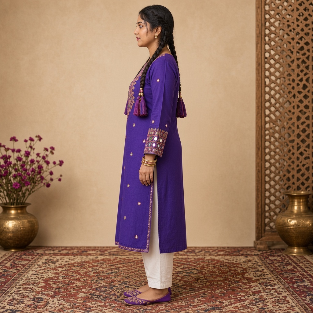Mirror-Work Festive Kurti