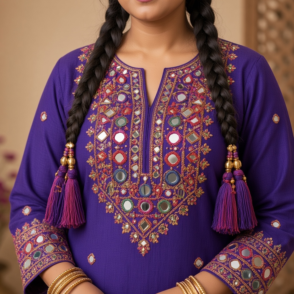Mirror-Work Festive Kurti