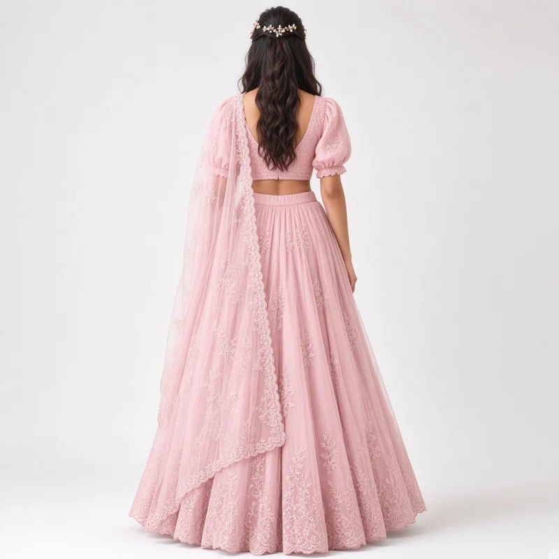 Mist Garden Pastel Embroidered Lehenga